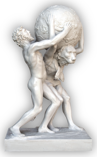 Las manzanas de oro de las Hesp&eacute;rides (Heracles y Atlas)